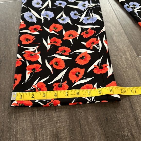 Ann Taylor wide leg high rise floral pants poppy print size 4 - Picture 12 of 14